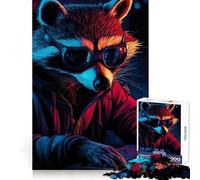 Puzzle Rocket Raccoon Cyberpunk da 1000 pezzi per adulti, gioco di logica fine, per il tempo libero, con bordi definiti, oggetto da collezione (50x75cm)