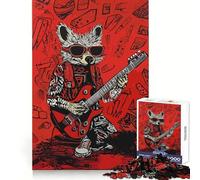 Puzzle Rockstar Raccoon da 1000 pezzi per ragazzi, gioco di logica e di abilità, passatempo rilassante, bordi lisci, regalo di alta qualità (38x26cm)