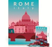 Puzzle Roma da 1000 pezzi per adolescenti,stimolante per la mente,ideale per i momenti di relax,con chiusura solida,regalo creativo (38x52cm)