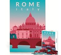 Puzzle Roma da 1000 pezzi per adolescenti,stimolante per la mente,ideale per i momenti di relax,con chiusura solida,regalo creativo (38x26cm)
