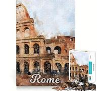 Puzzle Roma da 1000 pezzi per ragazzi, gioco di logica e abilità, divertimento rilassante, tagli precisi, (38x26cm)