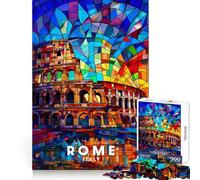 Puzzle Roma difficile per adulti 1000 pezzi Richiamo Stimolante Tranquillo Calmo Taglio liscio Classico Regalo (50x75cm)
