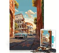Puzzle Roma Italia da 1000 pezzi per adolescenti, gioco di logica puro, rilassante, taglio pulito, opera d'arte (50x75cm)