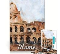 Puzzle Roma per adulti, 1000 pezzi, gioco di logica, antistress, opere d'arte ritagliate con precisione, da collezione (50x75cm)