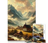 Puzzle Romanticismo con pittura a V per adulti, 1000 pezzi, gioco di abilità mentale, hobby tranquillo, design, assemblaggio, regalo per le vacanze (38x26cm)