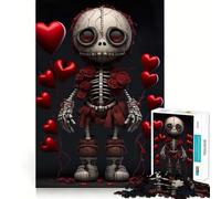 Puzzle romantico con bambola voodoo, difficile da realizzare, per adulti, 1000 pezzi, gioco di logica fine, divertente e rilassante, bordi puliti, regalo premuroso (50x75cm)