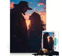 Puzzle romantico per coppie di innamorati, 1000 pezzi, per adulti, gioco stimolante per la mente, rilassante e divertente, taglio preciso, regalo di Natale (38x26cm)