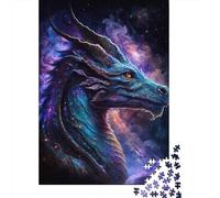 Puzzle rompicapo a forma di drago volante della galassia, in cartone riciclato al 100%, per bambini e adulti dai 12 anni in su, regali di Natale, 1000 pezzi (38x26 cm)