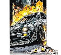 Puzzle rompicapo a tema auto da rally del futuro, in cartone riciclato al 100%, per bambini e adulti dai 12 anni in su, regalo per la festa del papà, 1000 pezzi (26x38 cm)