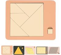 Puzzle rompicapo a triangolo in legno, forma irregolare, design a triangolo che scompare, gioco di sfida educativo (04)