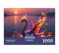 Puzzle Rompicapo Cisne 1000 Pezzi in Cartone Per Adulti Per Tempo Libero Puzzles Regalo Compleanno 70x50cm/1000pcs