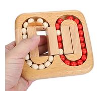 Puzzle Rompicapo in Legno, Giocattolo Labirinto con Palla di Legno, Giocattolo di Intelligenza Gioco Cinese Puzzle 3D IQ, Giocattolo di Legno con Palla Planare Luban Lock Unlock Puzzle Per Bambini Adu