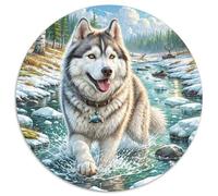 Puzzle Rompicapo Siberian Husky 1000 Pezzi in Cartone Per Adulti Difficile Sfida Antistress Puzzles Regalo Originale 1000pcs (67.5x67.5cm)