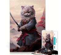 Puzzle Ronin Cat da 1000 pezzi per ragazzi, gioco di puzzle, divertimento e creatività, pezzi unici da collezione (38x52cm)