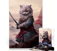 Puzzle Ronin Cat da 1000 pezzi per ragazzi, ideale per migliorare la memoria, per un gioco rilassante e divertente, con bordi precisi e un regalo elegante (38x26cm)
