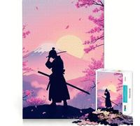 Puzzle Ronin Samurai Silhouette per adolescenti, 1000 pezzi, stimola la memoria, momenti di serenità, taglio premium, regalo di compleanno (38x26cm)