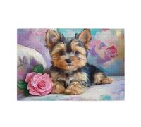 Puzzle Rosa 1000 Pezzi Cane Adulti, Puzzle di Legno da Principiante, Giochi Divertenti di Intrattenimento in Famiglia, DIY Creativi Hobby Adulti Uomo/Donna Regalo, Decorazione Casa Regalo 1T-1600