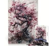 Puzzle rosa ciliegia da 1000 pezzi per adolescenti, gioco stimolante per la mente, hobby tranquillo, taglio preciso, regalo stagionale (38x26cm)