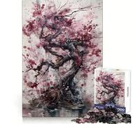 Puzzle rosa ciliegia da 1000 pezzi per adulti, gioco di abilità mentale, relax, design, assemblaggio, pezzo da collezione (38x52cm)