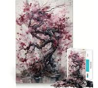 Puzzle rosa ciliegia da 1000 pezzi per ragazzi, gioco di logica, divertente, con bordi lisci, regalo elegante (50x75cm)
