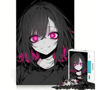 Puzzle rosa con occhi luminosi da 1000 pezzi per adolescenti, ideale per rafforzare la memoria, calmare e rilassarsi, con bordi di qualità, regalo perfetto (38x52cm)