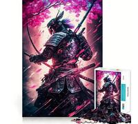 Puzzle rosa da 1000 pezzi con guerriero samurai, ideale per ragazzi, gioco di logica e divertimento, con bordi lisci ed elegante (50x75cm)