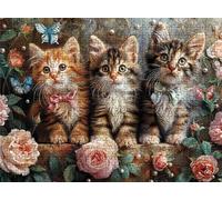 Puzzle Rosa gatto - Puzzle 5000 Pezzi per Adulti - Puzzles Giochi Rilassamento e Intelligence - Bene Confezionamento in Scatola - Stampa ad Alta Definizione - Puzzles Legno Impegnativi s7h-640