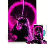 Puzzle rosa neon guerriero per ragazzi, 1000 pezzi, giocattolo divertente e creativo, decorazione murale con ritagli chiari (38x52cm)