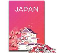 Puzzle rosa per adulti con tema viaggi in Giappone, 2000 pezzi, arte interessante, riduzione dello stress, lista dei desideri con Babbo Natale per età 14 anni, 2000 pezzi (70x100cm)