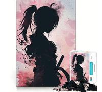 Puzzle rosa Samurai per adulti, 1000 pezzi, gioco per allenare la mente, rilassante, da assemblare, artistico, regalo (50x75cm)