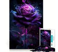 Puzzle Rosa Viola da 1000 pezzi per adolescenti, gioco di abilità mentale, divertimento rilassante, design da assemblare, (38x26cm)