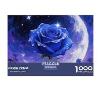 Puzzle Rose, 1000 Pezzi, Puzzle Under The Moon Per Adulti E Ragazzi, Idea Regalo Per Lei O Lui 38x26cm/1000pcs