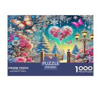 Puzzle Rose Da 1000 Pezzi, Puzzle Butterfly Snowscape Scene Adulti, Gioco Diabilità Impossibile Puzzle Arte Giochi Rilassamento E Intelligenza Regalo Per Amore E Amico 38x26cm/1000pcs