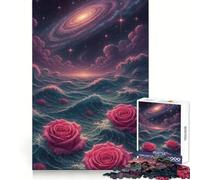 Puzzle Rose nell'Oceano Cosmico da 1000 pezzi per ragazzi, gioco di logica e abilità, divertente e rilassante, con tagli precisi, (38x26cm)