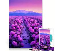 Puzzle "Rose rosa al tramonto" per ragazzi, 1000 pezzi, per rafforzare la memoria, un passatempo rilassante, con bordi di qualità, ideale come regalo festivo (38x26cm)