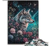 Puzzle Rose Wolf da 1000 pezzi per adulti e adolescenti, interessante riduzione dello stress e interazione genitore-figlio (50x75cm)
