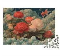 Puzzle Roses And Peonies in The Clouds 1000 Pezzi Per Adulti Scenery - Rilassamento Di Giochi E Intrattenimento Familiare, Parete Da Decorazione E Regalo 38x26cm/1000pcs