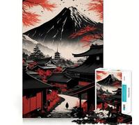 Puzzle rosso del Monte Fuji, Giappone, per adulti, 1000 pezzi, gioco intelligente, rilassante e divertente, da assemblare, regalo prezioso (50x75cm)