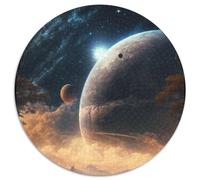 Puzzle rotondi da 1000 pezzi per adulti, esopianeti Hyperion Terra, puzzle in cartone, regalo perfetto per compleanni, feste e decorazioni per la casa (67,5x67,5cm)