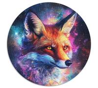 Puzzle rotondi da 1000 pezzi per adulti Galaxy Fox Puzzle impossibili per adulti Perfetto regalo di Natale e Capodanno, regalo per le feste (67,5x67,5cm)