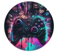 Puzzle rotondi da 1000 pezzi per adulti, gioco di puzzle color neon per adulti, ideali per il divertimento in famiglia, regalo perfetto per feste e compleanni (67,5x67,5cm)