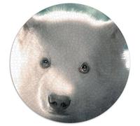 Puzzle rotondi da 1000 pezzi per adulti, motivo: cucciolo di orso polare, ideali per il divertimento in famiglia, regalo perfetto per feste e compleanni (67,5x67,5cm)