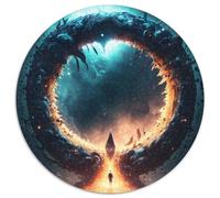Puzzle rotondi da 1000 pezzi per adulti, portale multiverso, puzzle impegnativi, feste o il compleanno, gioco da tavolo (67,5x67,5cm)