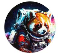 Puzzle rotondi da 1000 pezzi per adulti, puzzle del panda rosso per adulti, familiari e amici, sfida rompicapo (67,5x67,5cm)