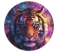Puzzle rotondi da 1000 pezzi per adulti, puzzle di cartone Galaxy Tiger, rompicapo impegnativo per adolescenti, perfetto come decorazione per la casa o come regalo (67,5x67,5cm)