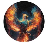 Puzzle rotondi da 1000 pezzi per adulti, puzzle Phoenix per adulti, ideali per il divertimento in famiglia, regalo perfetto per feste e compleanni (67,5x67,5cm)