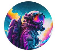 Puzzle rotondi da 1000 pezzi per adulti "Space Is Wild", puzzle in cartone per adolescenti dai 14 anni in su, decorazione per la casa (67,5x67,5cm)