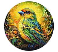 Puzzle rotondi in cartone "Green Sparrow", 1000 pezzi, per adulti, rompicapo impegnativo per adolescenti, gioco interattivo divertente per famiglie 67,5x67,5 cm