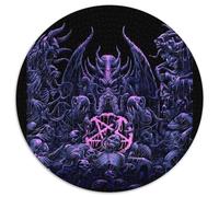 Puzzle rotondo 1000 pezzi Art Fantasy Dark Illustration Horror Gotic Puzzle ecologico per adulti, ottimo regalo per adulti, 1000 pezzi (67,5 x 67,5 cm)