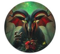 Puzzle Rotondo 1000 Pezzi Evil Sheep Rompicapo Per Adulti E Bambini Animals Das Tier Wild Animals Beast Amore Amico Festa Aziendale Gioco Familiare Ntelligence Relax 1000pcs (67.5x67.5cm)